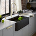 Coal Black - BLANCO Ikon SILGRANIT 30" Single Bowl Apron-Front Farmhouse Sink