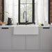 White - BLANCO Ikon SILGRANIT 33" Single Bowl Apron-Front Farmhouse Sink