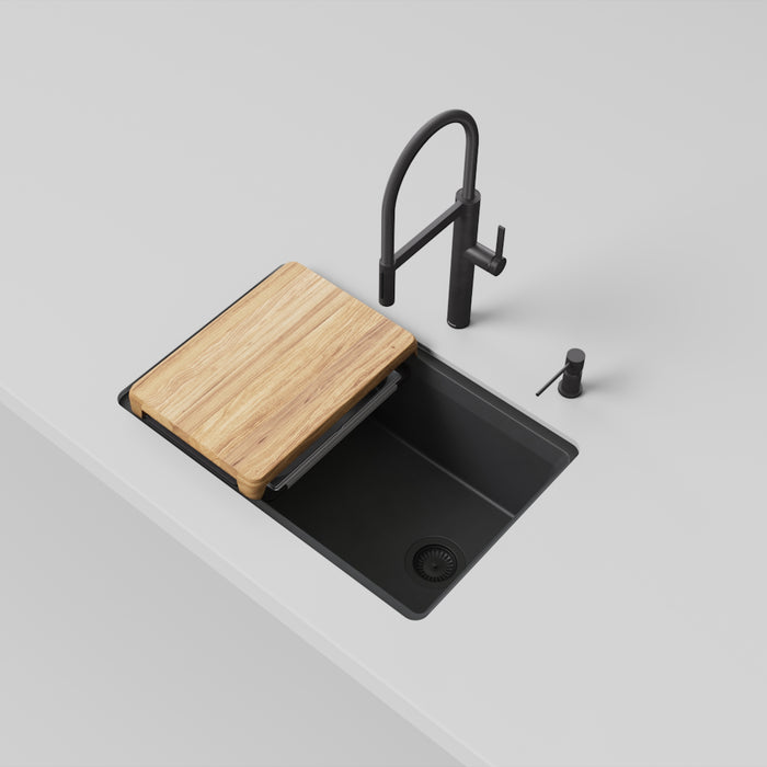 Coal Black - BLANCO Inteos SILGRANIT 30" Single Bowl Reversible Undermount Workstation Kitchen Sink