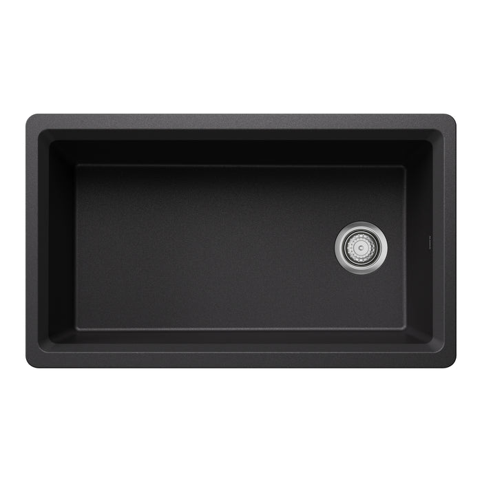 Anthracite - BLANCO Inteos SILGRANIT 33" Single Bowl Reversible Undermount Workstation Kitchen Sink