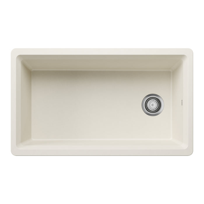 Soft White - BLANCO Inteos SILGRANIT 33" Single Bowl Reversible Undermount Workstation Kitchen Sink