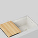 Soft White - BLANCO Inteos SILGRANIT 33" Single Bowl Reversible Undermount Workstation Kitchen Sink