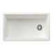 White - BLANCO Inteos SILGRANIT 33" Single Bowl Reversible Undermount Workstation Kitchen Sink