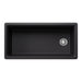 Coal Black - BLANCO Inteos SILGRANIT 39" Single Bowl Reversible Undermount Workstation Kitchen Sink