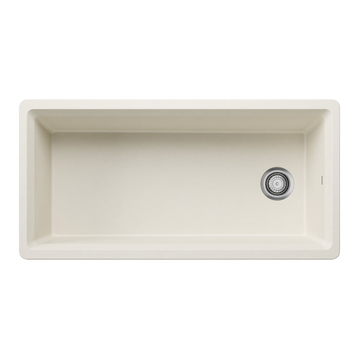 Soft White - BLANCO Inteos SILGRANIT 39" Single Bowl Reversible Undermount Workstation Kitchen Sink