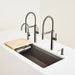 Volcano Gray - BLANCO Inteos SILGRANIT 45" Single Bowl Reversible Undermount Workstation Kitchen Sink
