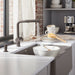 Volcano Gray - BLANCO Linus Low Arc Pull-Out Dual-Spray Kitchen Faucet