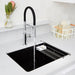 Coal Black - BLANCO Liven SILGRANIT 25" Single Bowl Dual Mount Laundry Sink