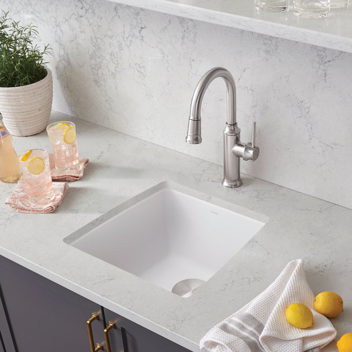 White - BLANCO Performa SILGRANIT 17" Undermount Bar Sink