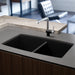 Anthracite - BLANCO Performa SILGRANIT 33" 50/50 Double Bowl Undermount Kitchen Sink