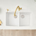 White - BLANCO Performa SILGRANIT 33" 50/50 Double Bowl Undermount Kitchen Sink