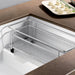 White - BLANCO Precis Cascade SILGRANIT 29" Single Bowl Undermount Kitchen Sink with Colander