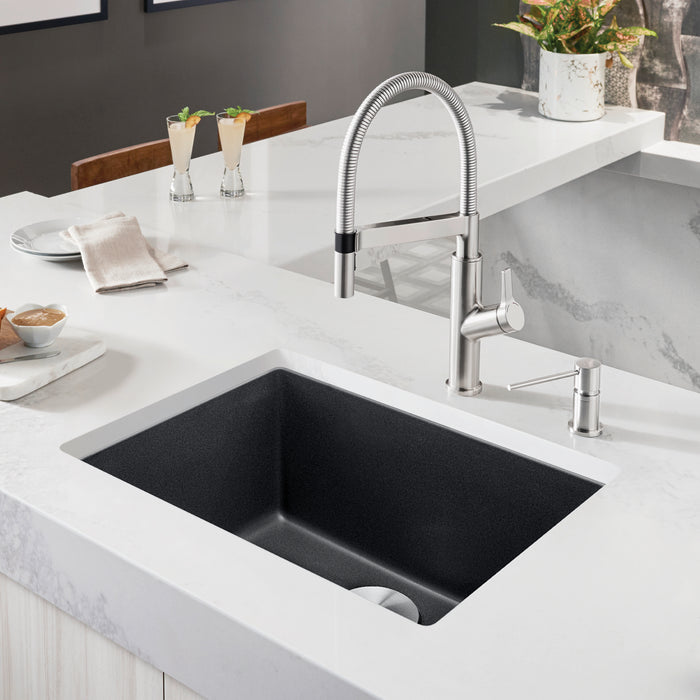 Anthracite - BLANCO Precis SILGRANIT 24" Single Bowl Undermount Kitchen Sink