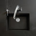Coal Black - BLANCO Precis SILGRANIT 24" Single Bowl Undermount Kitchen Sink