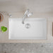 White - BLANCO Precis SILGRANIT 32" Super Single Undermount Kitchen Sink