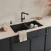 Coal Black - BLANCO Precis SILGRANIT 33" 60/40 Double Bowl Undermount Kitchen Sink