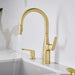 Satin Gold - BLANCO Rivana High-Arc Pull-Down Dual-Spray Kitchen Faucet
