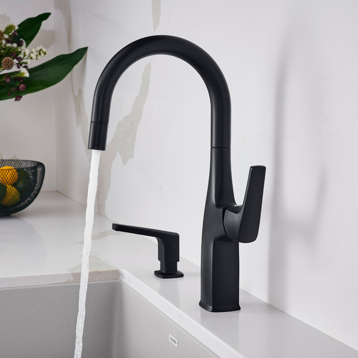 Matte Black - BLANCO Rivana Pull-Down Bar Faucet