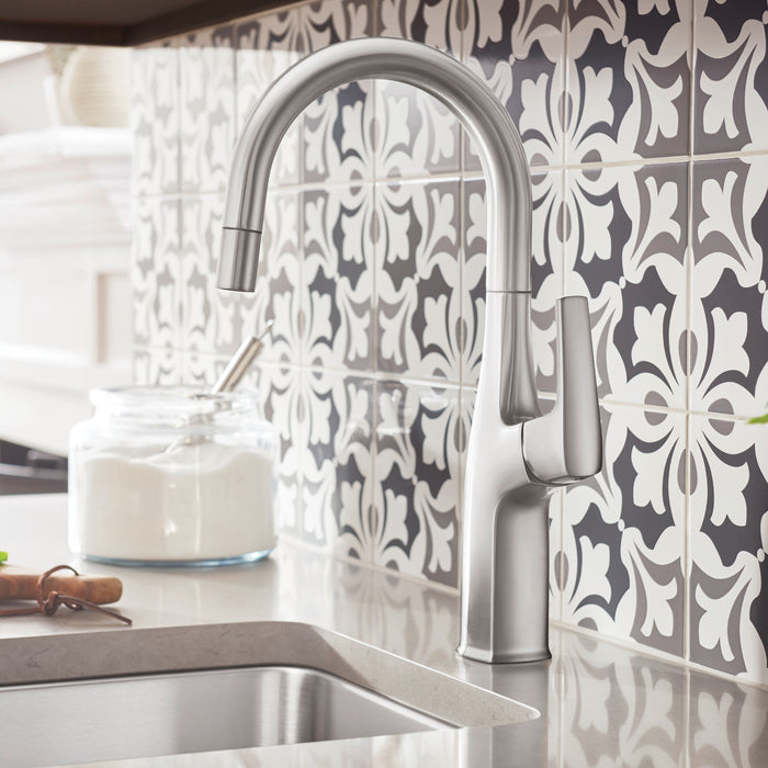 Pvd Steel - BLANCO Rivana Pull-Down Bar Faucet