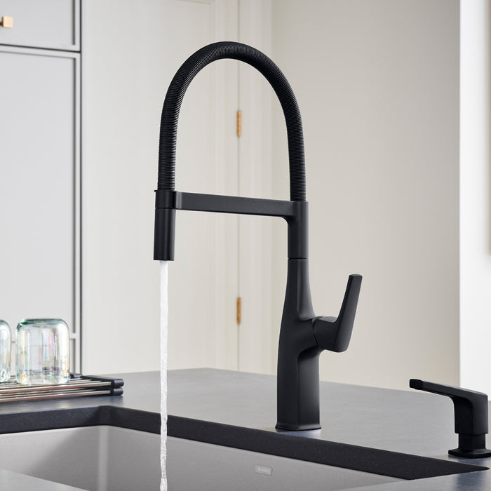 Matte Black - BLANCO Rivana Semi-Pro Pull-Down Dual-Spray Kitchen Faucet