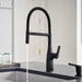 Matte Black - BLANCO Rivana Semi-Pro Pull-Down Dual-Spray Kitchen Faucet
