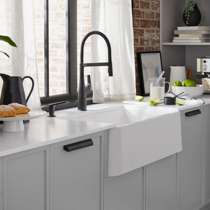 Matte Black - BLANCO Rivana Semi-Pro Pull-Down Dual-Spray Kitchen Faucet