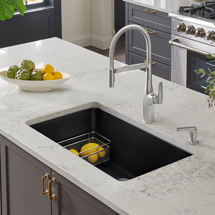 Pvd Steel - BLANCO Rivana Semi-Pro Pull-Down Dual-Spray Kitchen Faucet