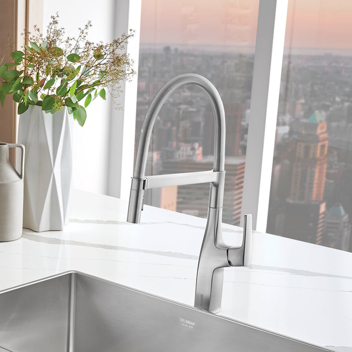 Pvd Steel - BLANCO Rivana Semi-Pro Pull-Down Dual-Spray Kitchen Faucet