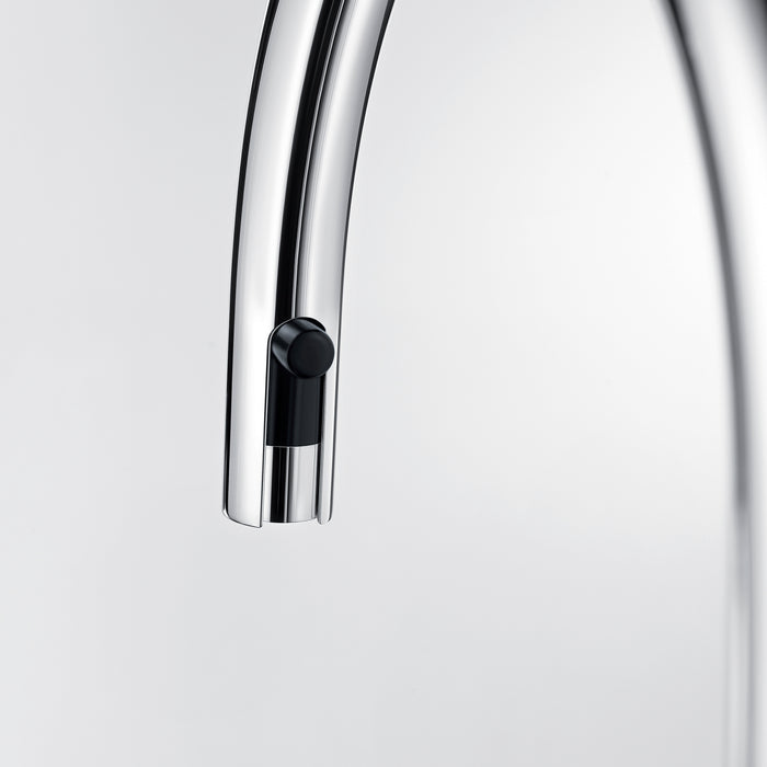 Chrome/Coal Black - BLANCO Urbena Pull-Down Dual-Spray Kitchen Faucet