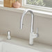 Chrome/White - BLANCO Urbena Pull-Down Dual-Spray Kitchen Faucet