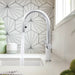 Chrome/White - BLANCO Urbena Pull-Down Dual-Spray Kitchen Faucet