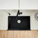 Coal Black - BLANCO Vintera SILGRANIT 30" Single Bowl Apron-Front Farmhouse Sink