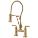 Articulating Bridge Faucet with Finished Hose