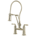 Articulating Bridge Faucet with Finished Hose