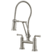 Articulating Bridge Faucet with Finished Hose
