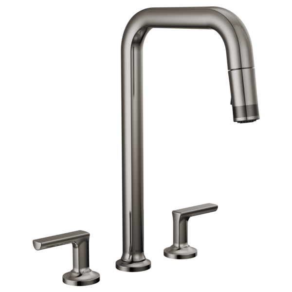 Brizo Kintsu: Widespread Pull-Down Faucet with Square Spout - Less Handles