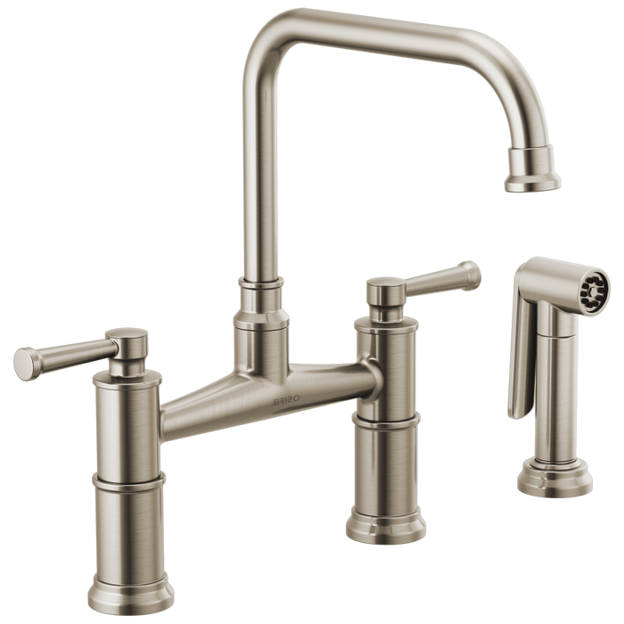 Bridge Faucet with Side Sprayer