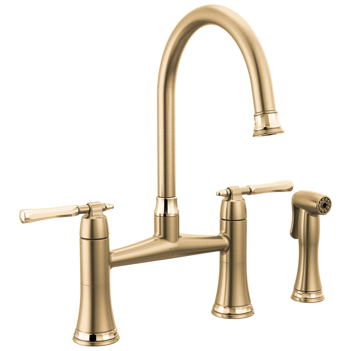 Bridge Kitchen Faucet with Side Sprayer