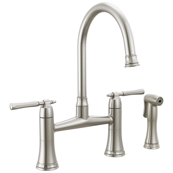 Bridge Kitchen Faucet with Side Sprayer