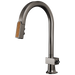 Brizo Frank Lloyd Wright 63022LF Pull-Down Kitchen Faucet with Arc Spout and Wood Wand - Less Handle