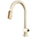 Brizo Frank Lloyd Wright 63022LF Pull-Down Kitchen Faucet with Arc Spout and Wood Wand - Less Handle