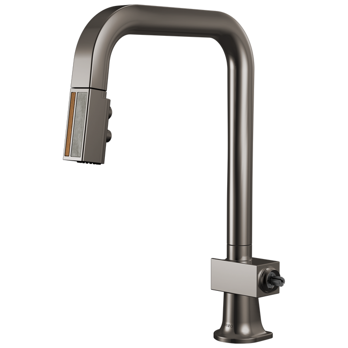 Brizo Frank Lloyd Wright 63023LF Pull-Down Kitchen Faucet with Square Spout and Wood/Concrete Wand - Less Handle