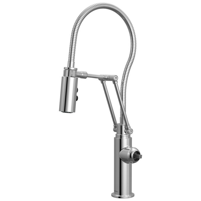 Brizo Odin 63121LF Articulating Kitchen Faucet with Finished Hose - Less Handle