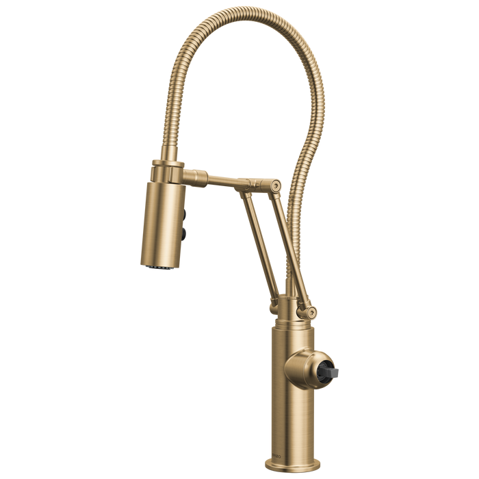 Brizo Odin 63121LF Articulating Kitchen Faucet with Finished Hose - Less Handle