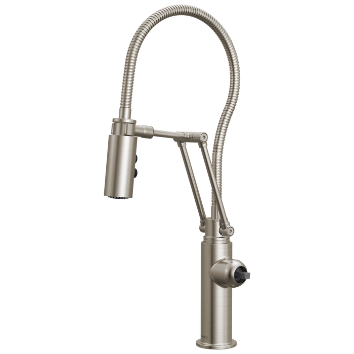 Brizo Odin 63121LF Articulating Kitchen Faucet with Finished Hose - Less Handle