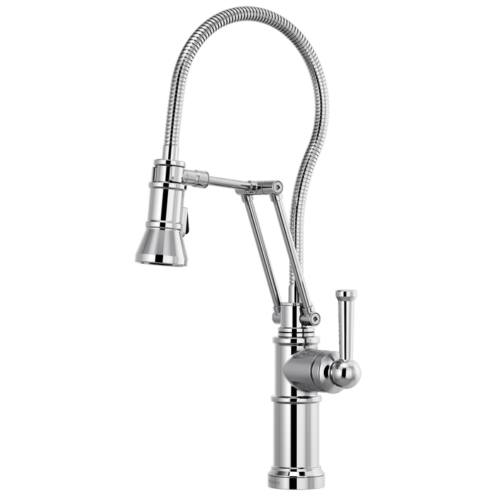 Articulating Faucet With Finished Hose