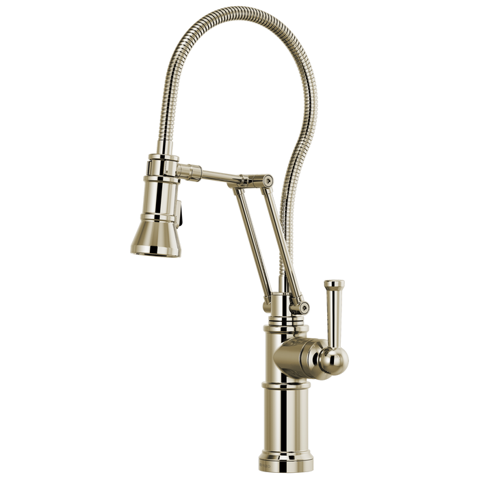 Articulating Faucet With Finished Hose