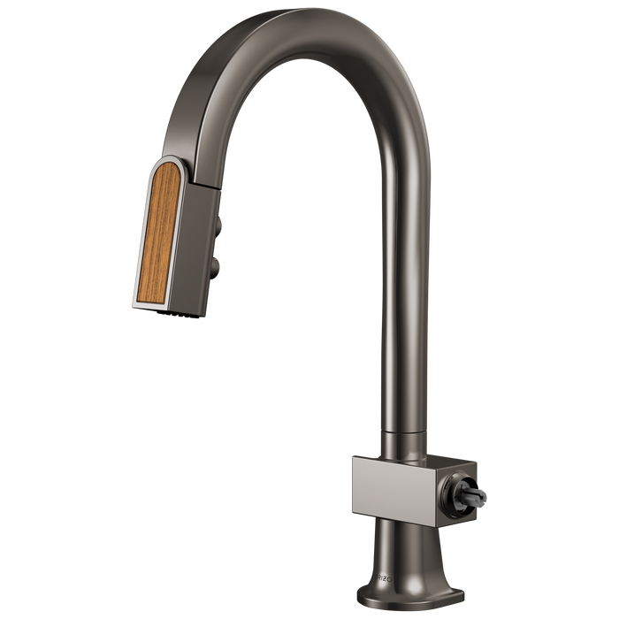 Brizo Frank Lloyd Wright 63922LF Pull-Down Prep Faucet with Arc Spout and Wood Wand - Less Handle