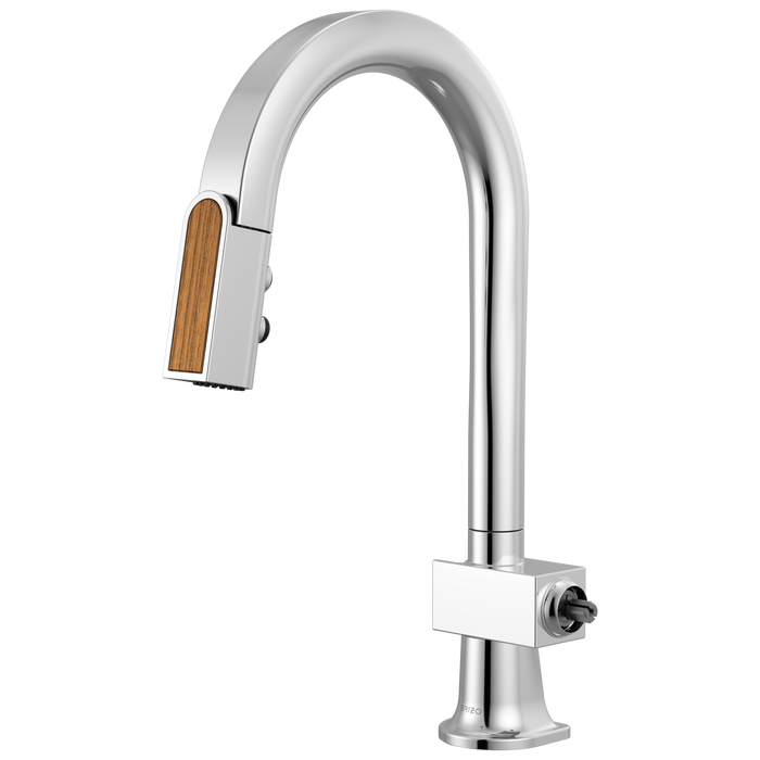 Brizo Frank Lloyd Wright 63922LF Pull-Down Prep Faucet with Arc Spout and Wood Wand - Less Handle