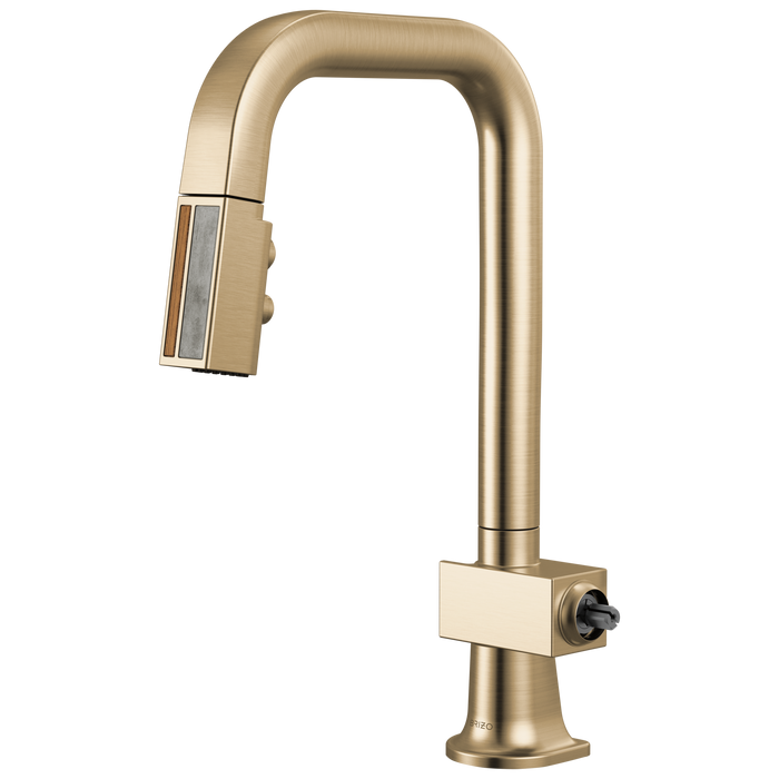 Brizo Frank Lloyd Wright 63923LF Pull-Down Prep Faucet with Square Spout and Wood/Concrete Wand - Less Handle